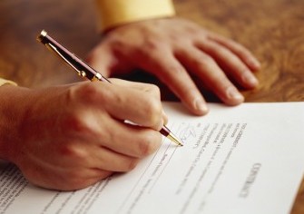 contract, handtekening